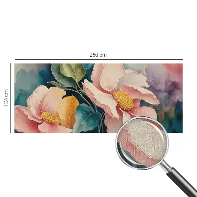 Fototapete in 3D-Optik mit floralem Motiv