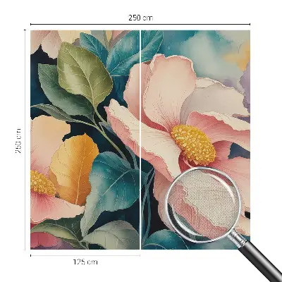 Fototapete in 3D-Optik mit floralem Motiv