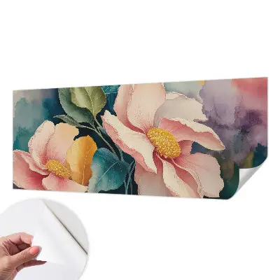 Fototapete in 3D-Optik mit floralem Motiv