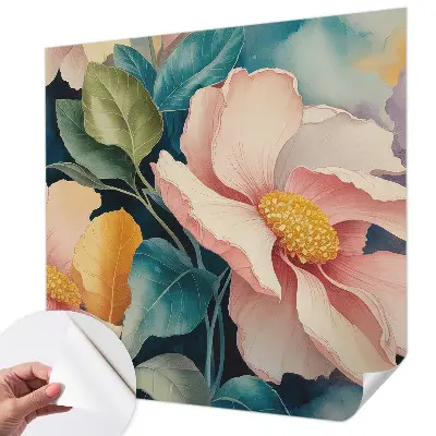 Fototapete in 3D-Optik mit floralem Motiv