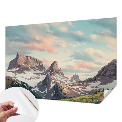 42D-Fototapete mit Bergpanorama