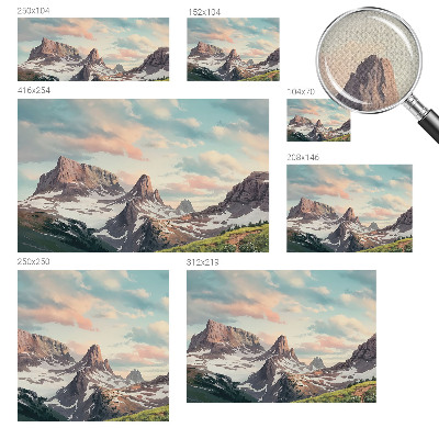 42D-Fototapete mit Bergpanorama