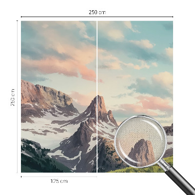 42D-Fototapete Bergpanorama