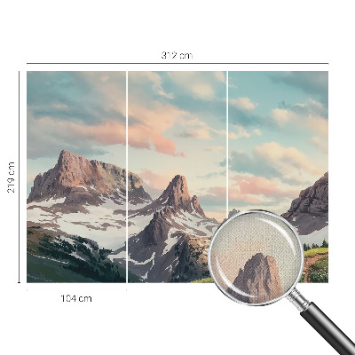 42D-Fototapete mit Bergpanorama