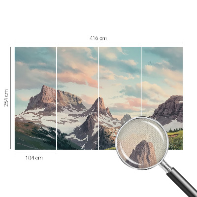 42D-Fototapete Bergpanorama