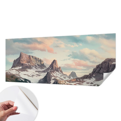 42D-Fototapete mit Bergpanorama