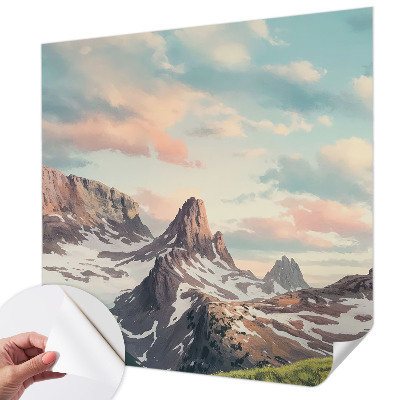 42D-Fototapete mit Bergpanorama