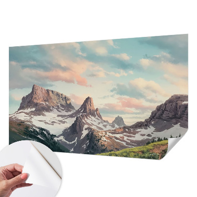 42D-Fototapete mit Bergpanorama