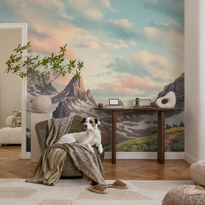 42D-Fototapete Bergpanorama