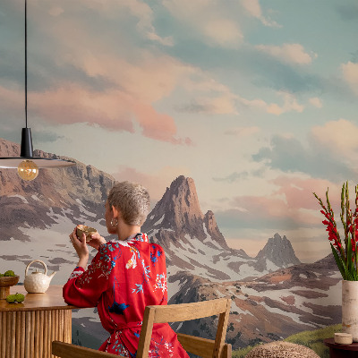 42D-Fototapete Bergpanorama