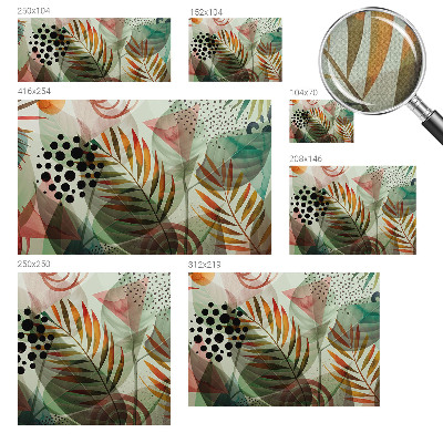 42D-Fototapete fürs Wohnzimmer Abstrakte Blätter