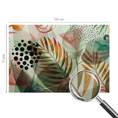 42D-Fototapete fürs Wohnzimmer Abstrakte Blätter