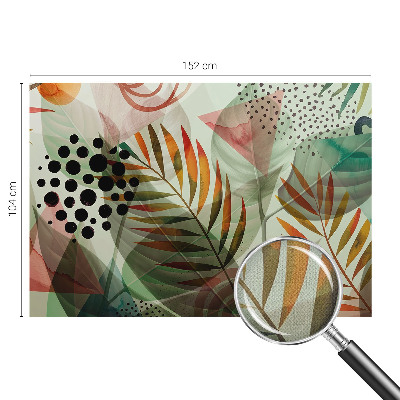 42D-Fototapete fürs Wohnzimmer Abstrakte Blätter