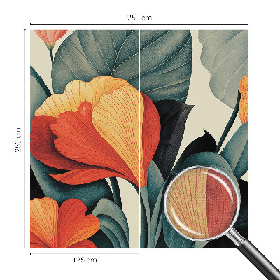 Motivtapete fürs Wohnzimmer Bunte Blumen