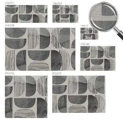 Vintage Tapete mit geometrischem Muster