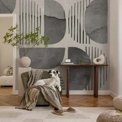 Vintage Tapete mit geometrischem Muster