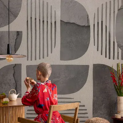 Vintage Tapete mit geometrischem Muster
