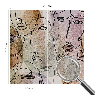 Selbstklebende Fototapete fürs Wohnzimmer Lineare Flächen