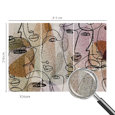 Selbstklebende Fototapete fürs Wohnzimmer Lineare Flächen