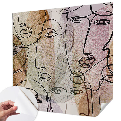 Selbstklebende Fototapete fürs Wohnzimmer Lineare Flächen