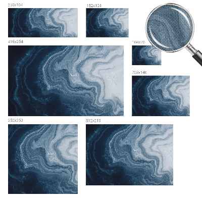 Selbstklebende Fototapete für die Wand Blaue Wellen