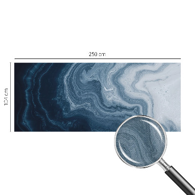 Selbstklebende Fototapete für die Wand mit blauem Wellenmotiv