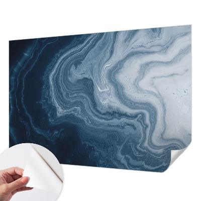 Selbstklebende Fototapete für die Wand mit blauem Wellenmotiv