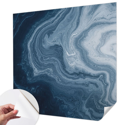 Selbstklebende Fototapete für die Wand mit blauem Wellenmotiv