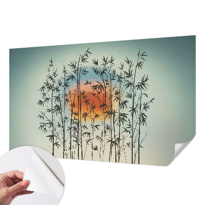 Selbstklebende Fototapete fürs Schlafzimmer mit harmonischem West-Design