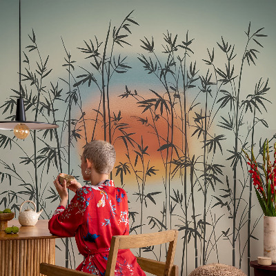 Selbstklebende Fototapete fürs Schlafzimmer mit harmonischem West-Design