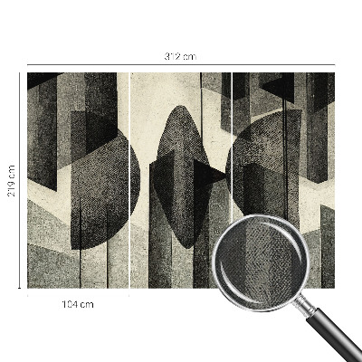 43D-Fototapete mit geometrischem Muster