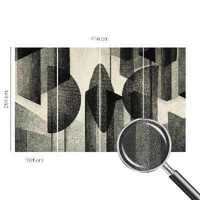 43D-Fototapete mit geometrischem Muster