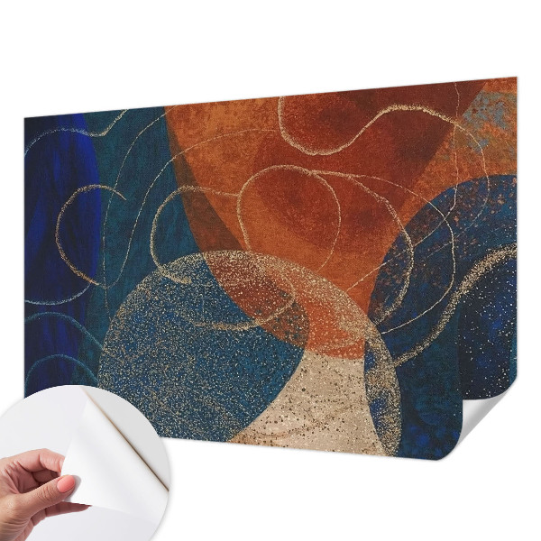 43D-Fototapete fürs Schlafzimmer Farbenfrohe Formen