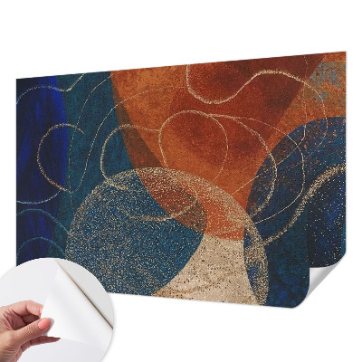 43D-Fototapete fürs Schlafzimmer Farbenfrohe Formen