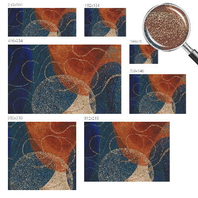 43D-Fototapete fürs Schlafzimmer Farbenfrohe Formen