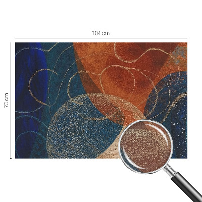 43D-Fototapete fürs Schlafzimmer Farbenfrohe Formen