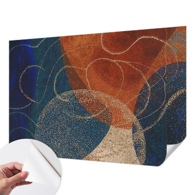 43D-Fototapete fürs Schlafzimmer Farbenfrohe Formen