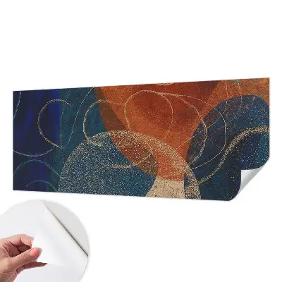 43D-Fototapete fürs Schlafzimmer mit farbenfrohen Formen