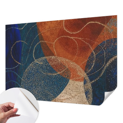 43D-Fototapete fürs Schlafzimmer Farbenfrohe Formen