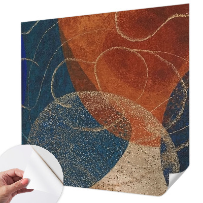 43D-Fototapete fürs Schlafzimmer Farbenfrohe Formen