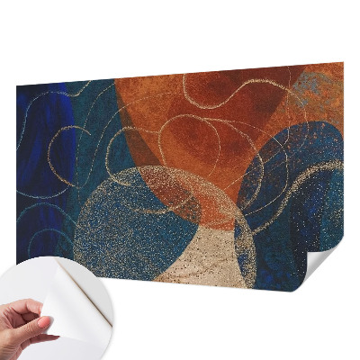 43D-Fototapete fürs Schlafzimmer Farbenfrohe Formen