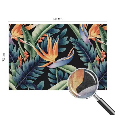 43D-Fototapete fürs Wohnzimmer mit paradiesischem Motiv
