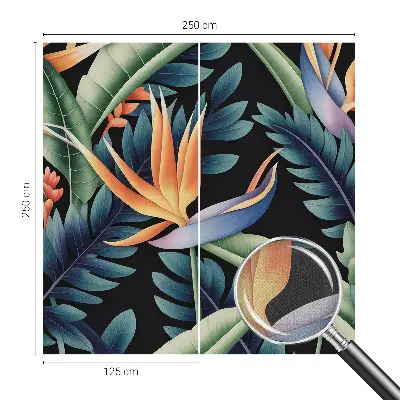 43D-Fototapete fürs Wohnzimmer mit paradiesischem Motiv