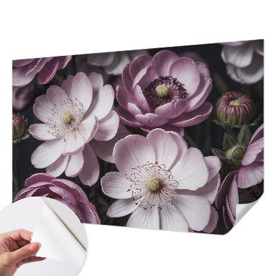 Fototapete in 3D-Optik mit floralem Motiv