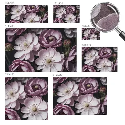 Fototapete in 3D-Optik mit floralem Motiv