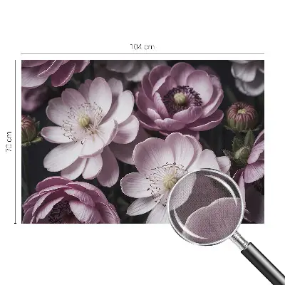 Fototapete in 3D-Optik mit floralem Motiv