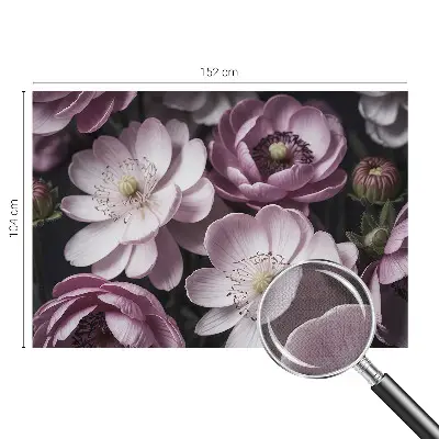 Fototapete in 3D-Optik mit floralem Motiv