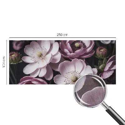 Fototapete in 3D-Optik mit floralem Motiv