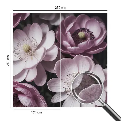 Fototapete in 3D-Optik mit floralem Motiv