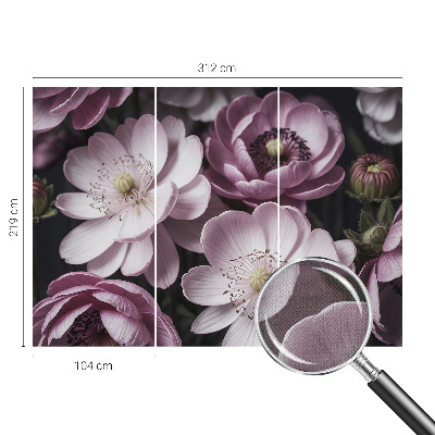 Fototapete in 3D-Optik Florale Eleganz